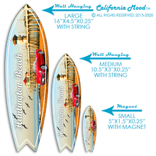 Load image into Gallery viewer, HUNTINGTON BEACH, WOOD SURFBOARD WALL HANGINGS, MAGNETS AND KEY-CHAINS PRICED FROM: