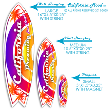 Load image into Gallery viewer, SAN DIEGO, WOOD SURFBOARD WALL HANGINGS AND MAGNETS PRICED FROM: