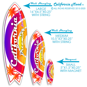 SAN DIEGO, WOOD SURFBOARD WALL HANGINGS AND MAGNETS PRICED FROM: