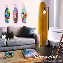 Load image into Gallery viewer, SAN FRANCISCO, WOOD SURFBOARD WALL HANGINGS, MAGNETS AND KEY-CHAINS PRICED FROM: