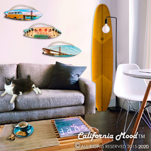 Load image into Gallery viewer, SAN FRANCISCO, WOOD SURFBOARD WALL HANGINGS, MAGNETS AND KEY-CHAINS PRICED FROM: