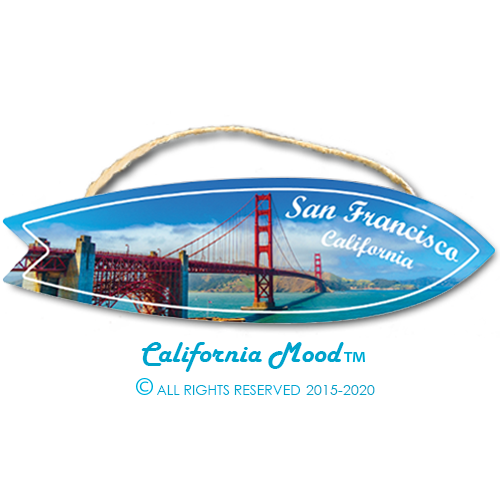 SAN FRANCISCO, WOOD SURFBOARD WALL HANGINGS, MAGNETS AND KEY-CHAINS PRICED FROM: