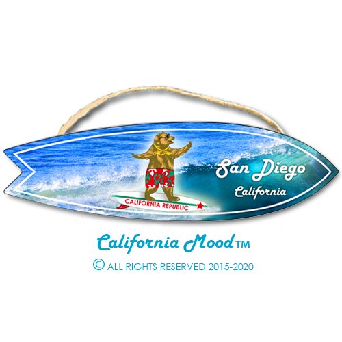 SAN DIEGO, WOOD SURFBOARD WALL HANGINGS, MAGNETS AND KEY-CHAINS PRICED FROM: