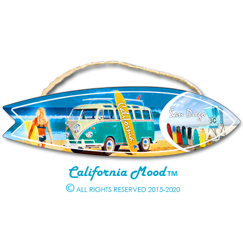 SAN DIEGO, WOOD SURFBOARD WALL HANGINGS, MAGNETS AND KEY-CHAINS PRICED FROM: