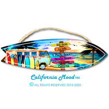 Load image into Gallery viewer, SAN DIEGO, WOOD SURFBOARD WALL HANGINGS, MAGNETS AND KEY-CHAINS PRICED FROM: