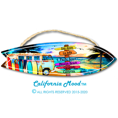 SAN DIEGO, WOOD SURFBOARD WALL HANGINGS, MAGNETS AND KEY-CHAINS PRICED FROM: