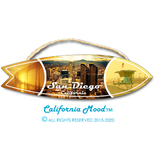 SAN DIEGO, WOOD SURFBOARD WALL HANGINGS AND MAGNETS PRICED FROM: