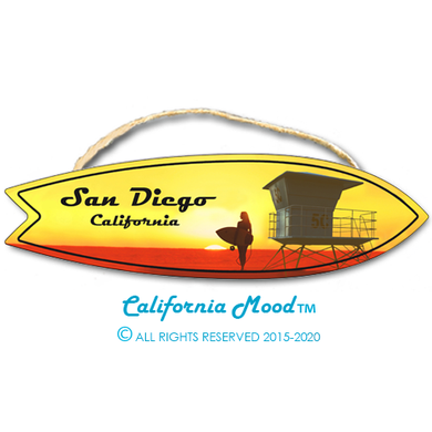 SAN DIEGO, WOOD SURFBOARD WALL HANGINGS, MAGNETS AND KEY-CHAINS PRICED FROM: