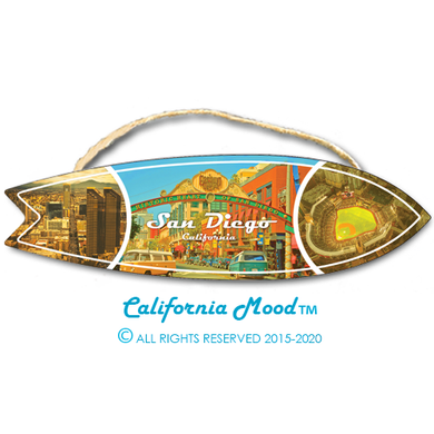 SAN DIEGO, WOOD SURFBOARD WALL HANGINGS, MAGNETS AND KEY-CHAINS PRICED FROM: