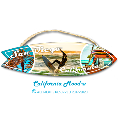 SAN DIEGO, WOOD SURFBOARD WALL HANGINGS AND MAGNETS PRICED FROM: