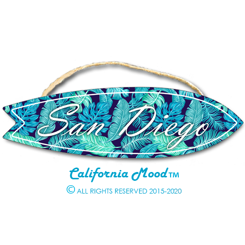 SAN DIEGO, WOOD SURFBOARD WALL HANGINGS, MAGNETS AND KEY-CHAINS PRICED FROM: