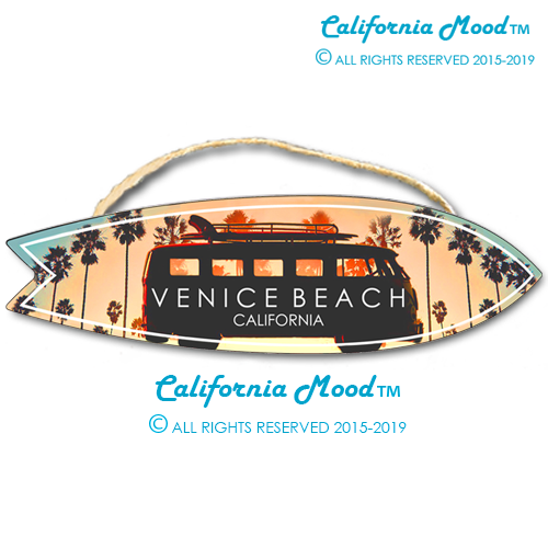 VENICE BEACH, WOOD SURFBOARD WALL HANGINGS, MAGNETS AND KEY-CHAINS PRICED FROM: