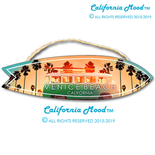 Load image into Gallery viewer, VENICE BEACH, WOOD SURFBOARD WALL HANGINGS, MAGNETS AND KEY-CHAINS PRICED FROM: