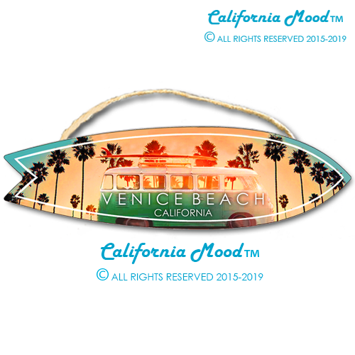 VENICE BEACH, WOOD SURFBOARD WALL HANGINGS, MAGNETS AND KEY-CHAINS PRICED FROM: